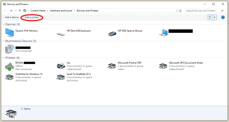 manually connect printer to wifi